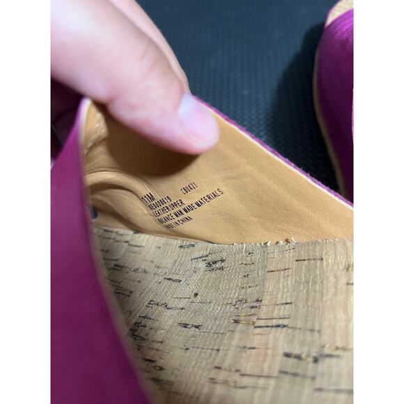 Women's Kork-Ease Tutsi Fuchsia Pink Slide Sandals Leather Boho Beach Shoe 11 - Picture 7 of 7